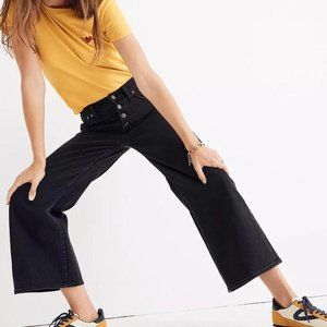 Madewell Wide Leg Crop Jeans with Exposed Buttons Size 23